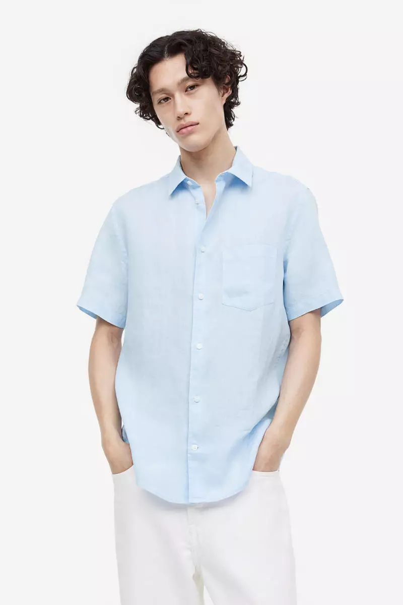 White button sale up shirt h&m