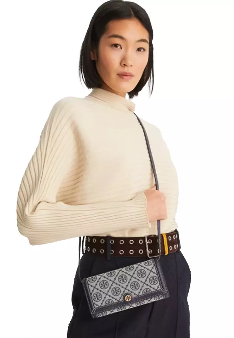 TORY BURCH Tory Burch Fabric with cow leather purse for women purse for