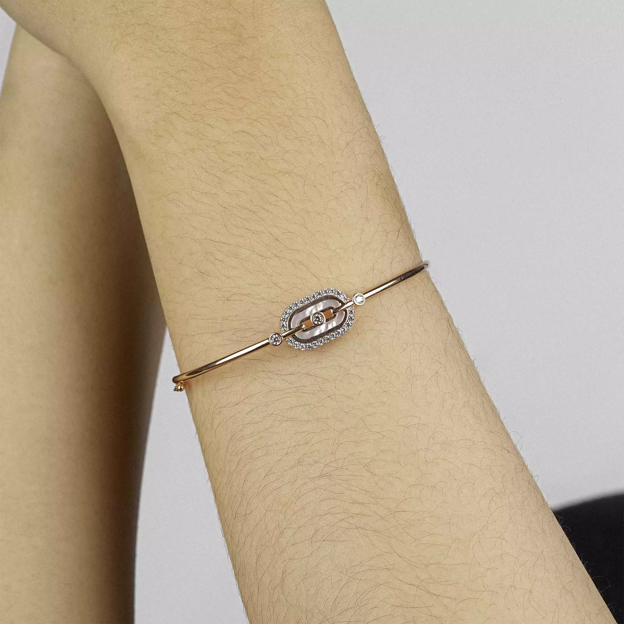 Gelang Emas 7k - Lilita Gold Bangle - Mother of Pearl Collection - Juene Jewelry