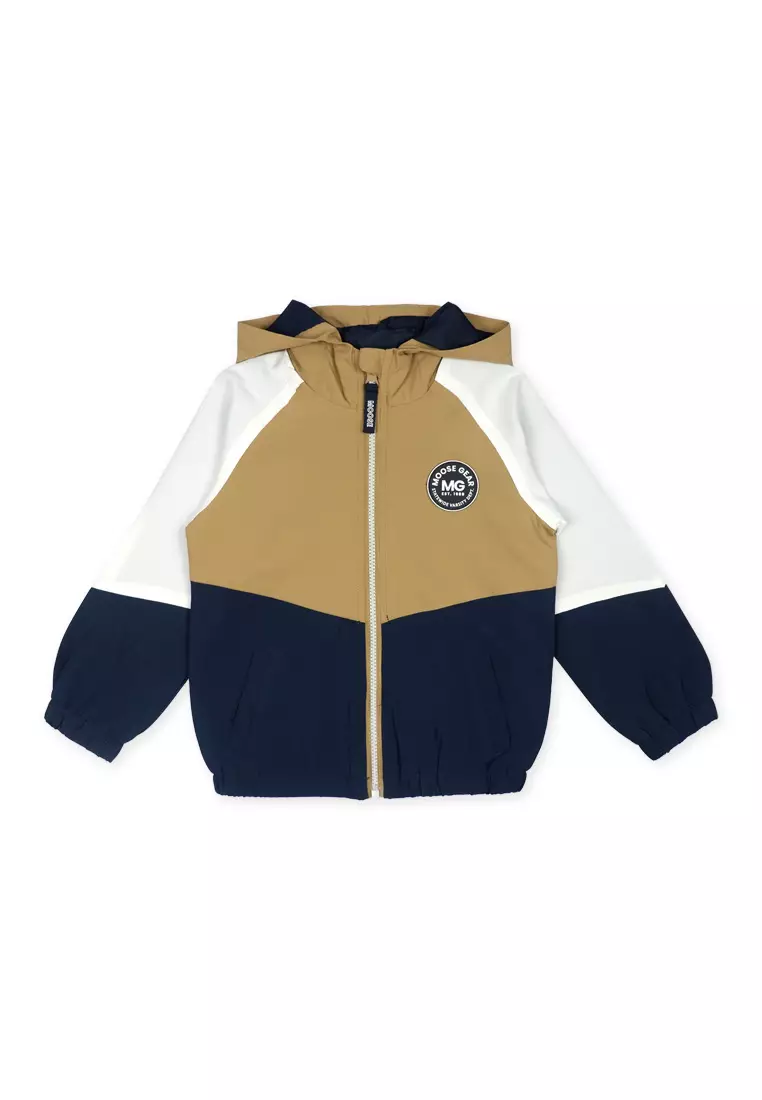 Boys Jacket With Hood And Print Details