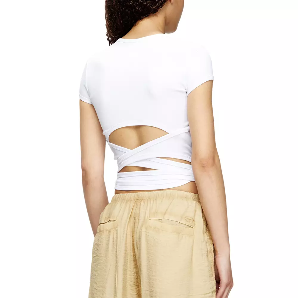 T-Bunny-Tail Cotton T-Shirt White