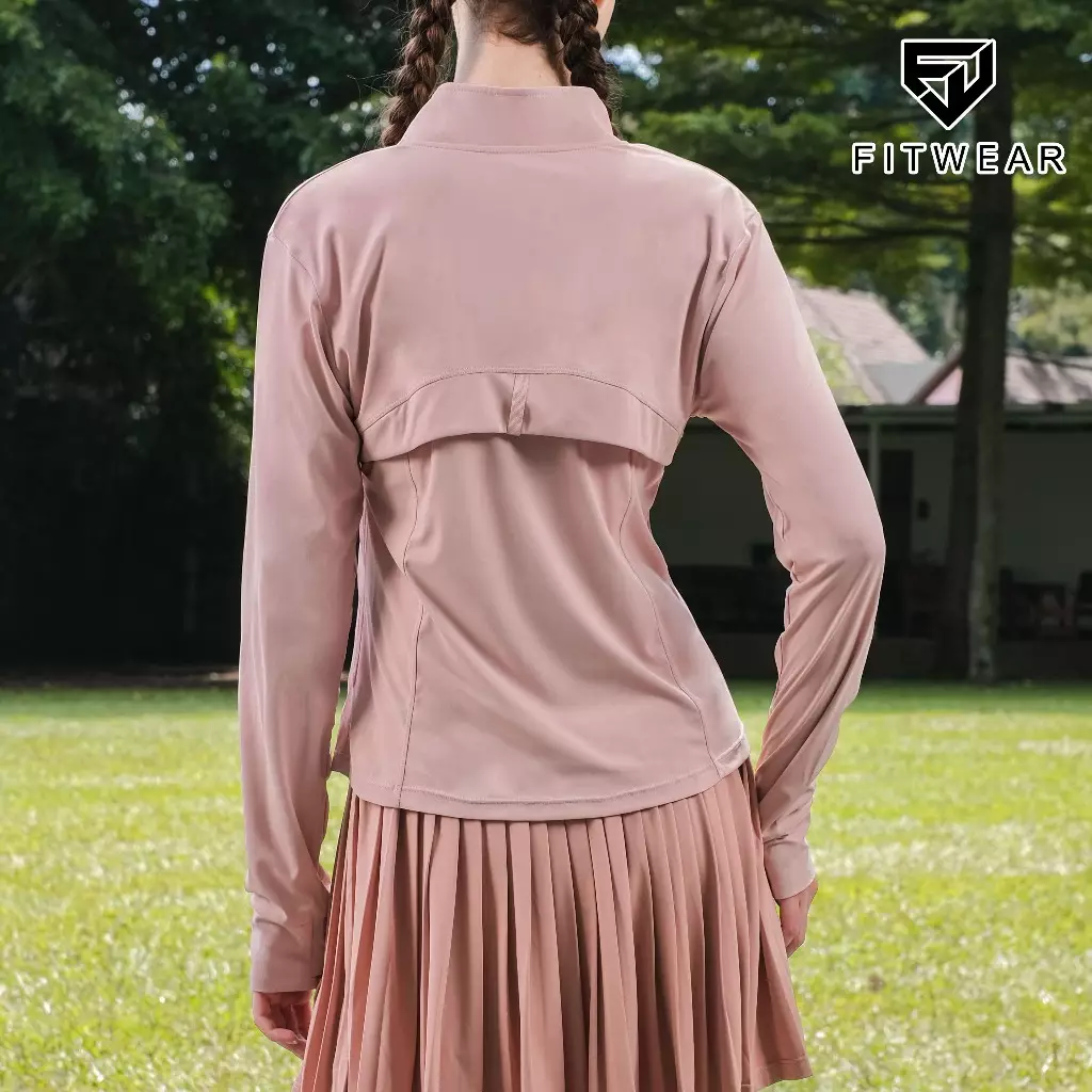 Fitwear Jaket / Jacket Olahraga Wanita YUHA HIGHNECK BACKMESH - BABY PINK