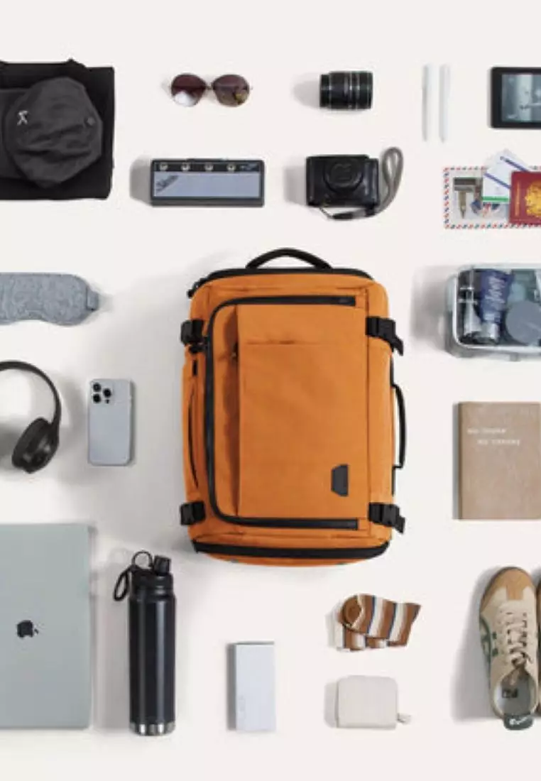 Bagsmart Blast Quick Access Carry On Travel Backpack Extended 38L (Tangerine)