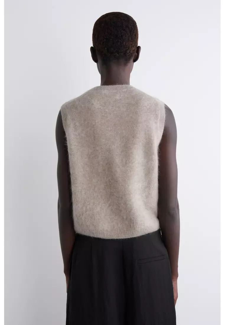 BRUSHED-CASHMERE WAISTCOAT