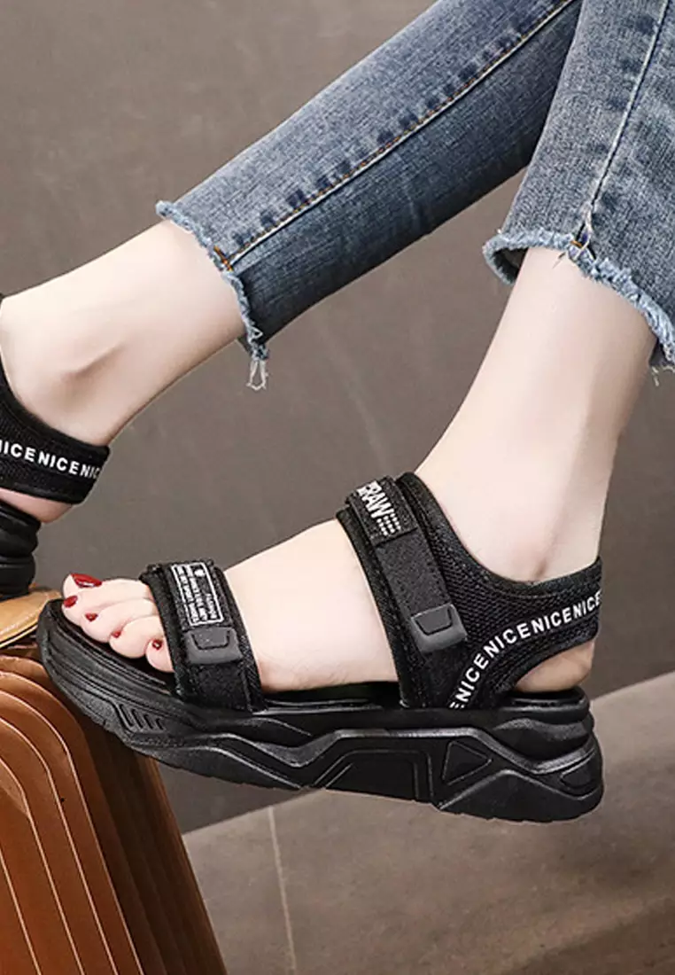Mesh best sale platform sandals
