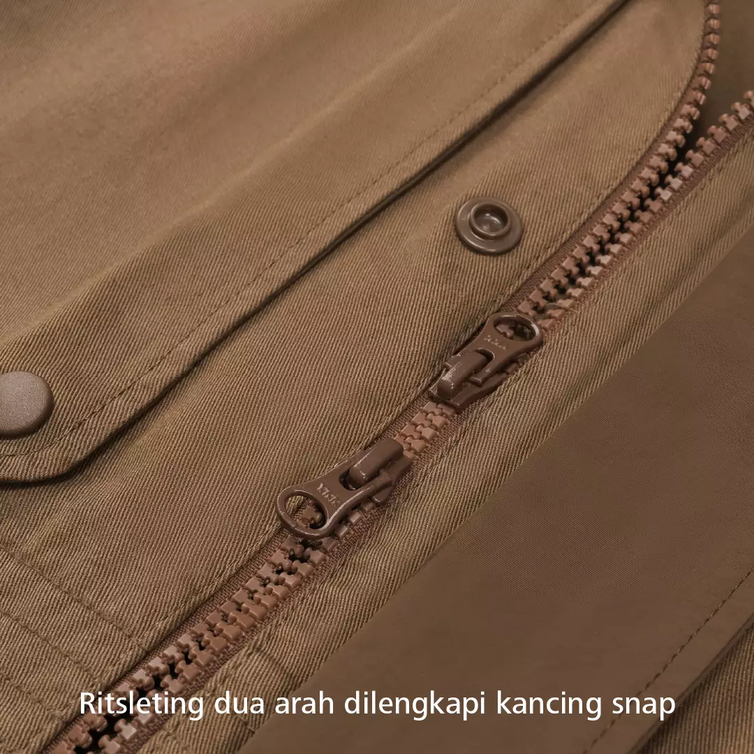 Bardock Utility Jacket Saku Pocket Comfort - Cokelat