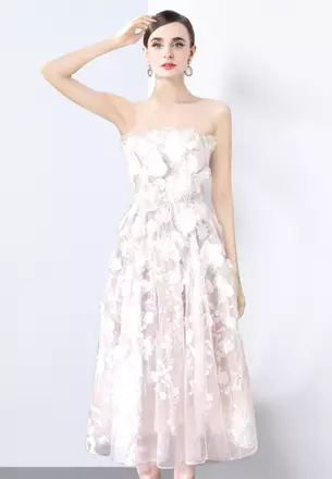 strapless open back dress Sarah's Silks Dress Up Set main image 0