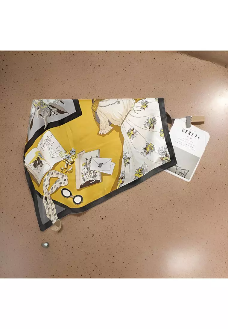 Luxury Silk Ladies' Large Scarf, Sun-Proof Crepe Satin, Premium Souvenir.