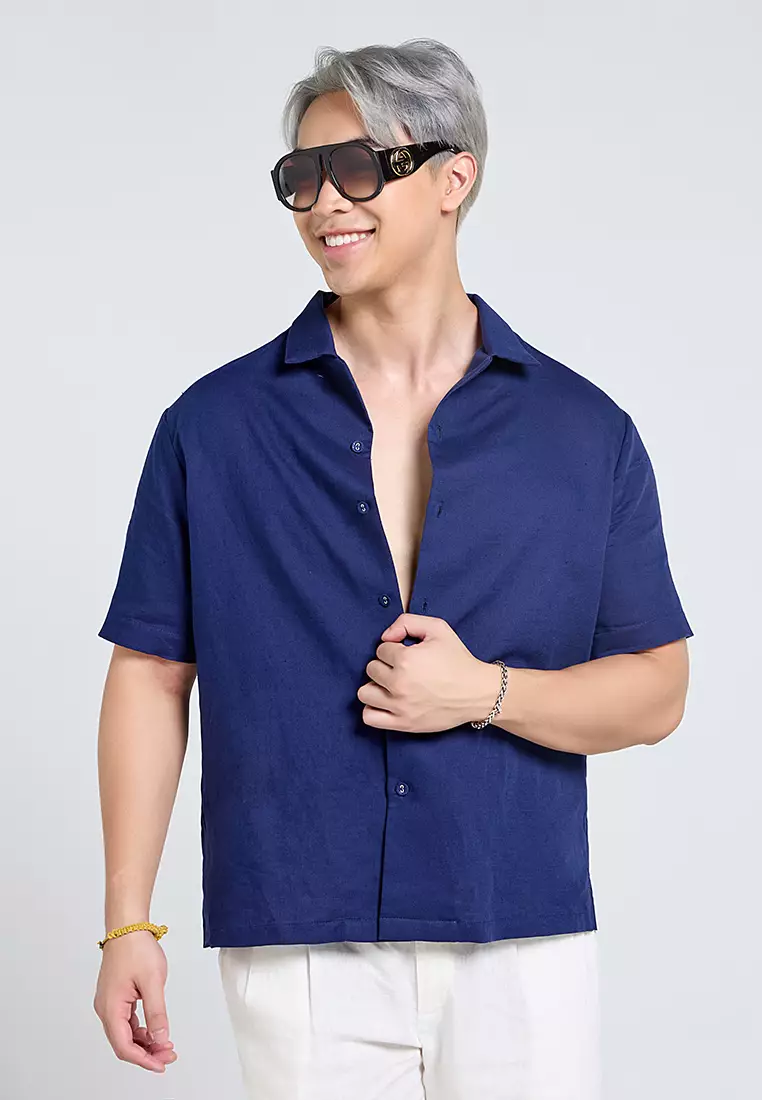 Men’s Short-Sleeve Linen Shirt