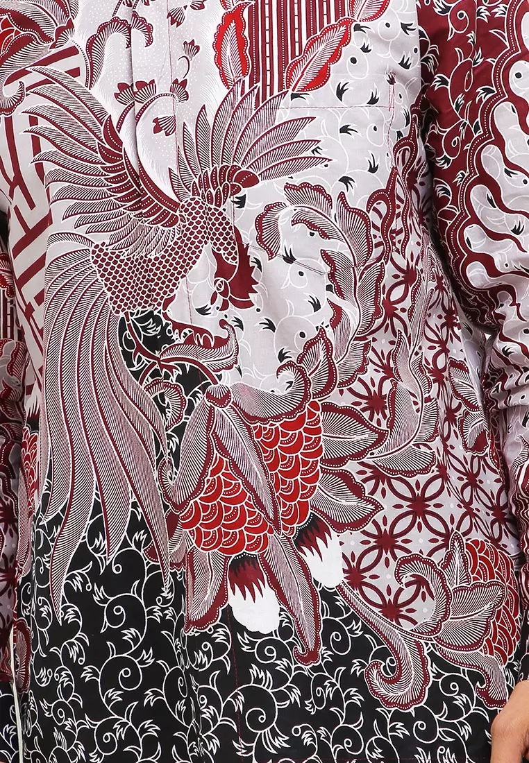 Adelio Shirt Kemeja Batik Katun Trikot Lengan Panjang