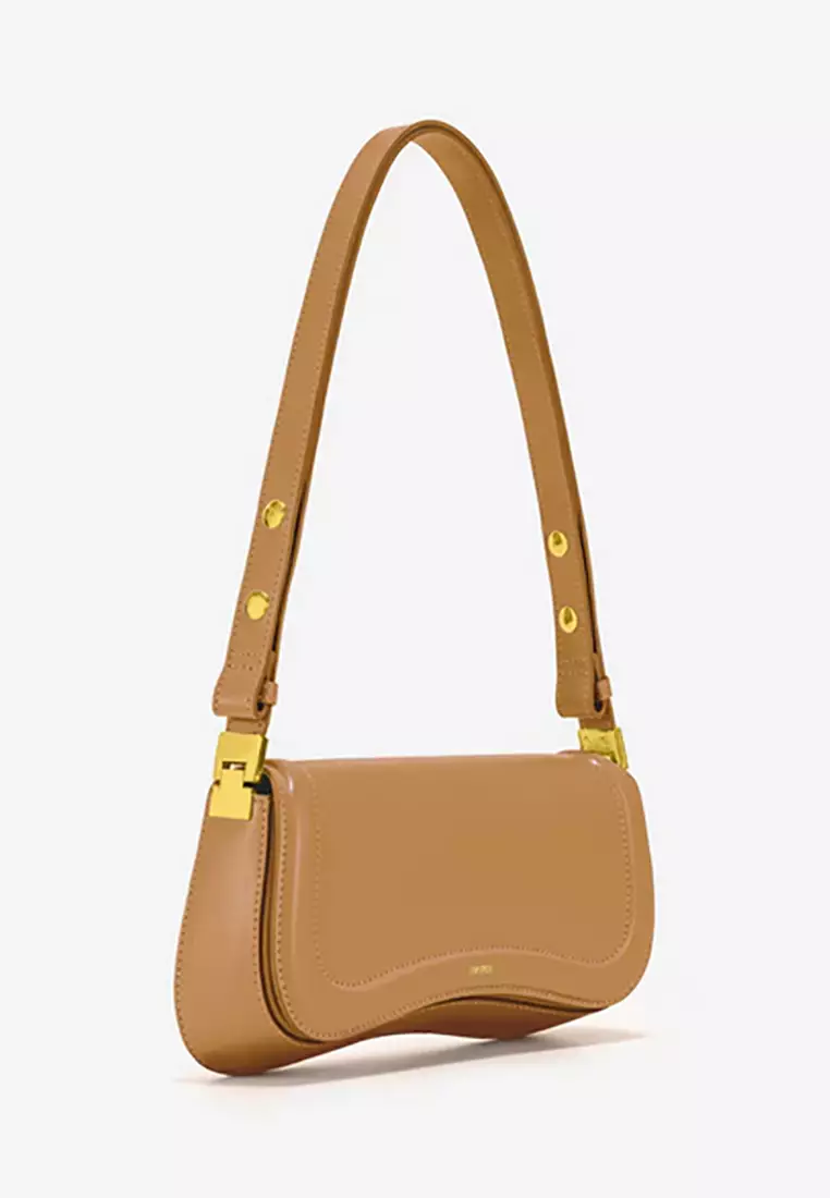 JW PEI Carly Saddle Bag - Acorn Brown Croc: Handbags