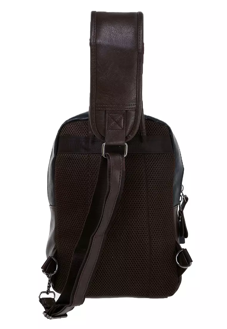 Roger Slingbag Tas Selempang Crossbody Bag Pria Bahan Large Compartment ORIGINAL - Black