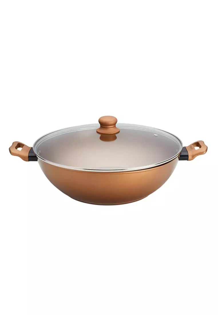 Buy Visions Visions 36CM Metal Cookware Induction Wok Pan with 2