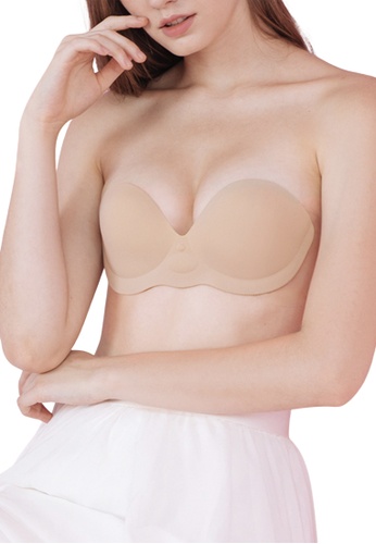 Kiss & Tell beige Hilary Inflatable Push Up Bra in Nude 13B1FUS7EE6325GS_1