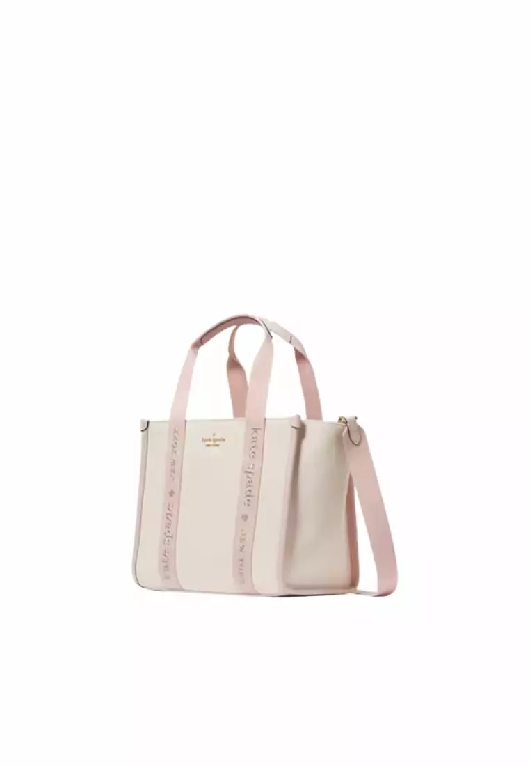 Kate Spade KIP Canvas Small Tote Bag In Rose Smoke KG767