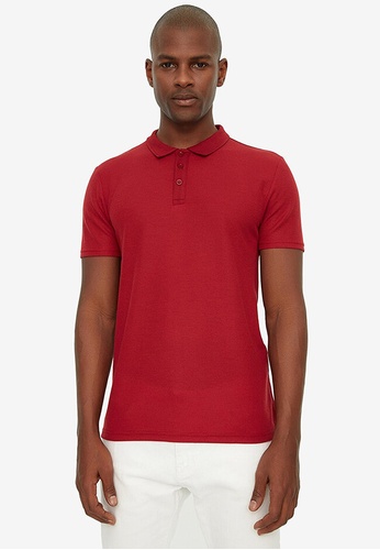 Trendyol red Casual Polo Shirt A9BFBAA6173B32GS_1