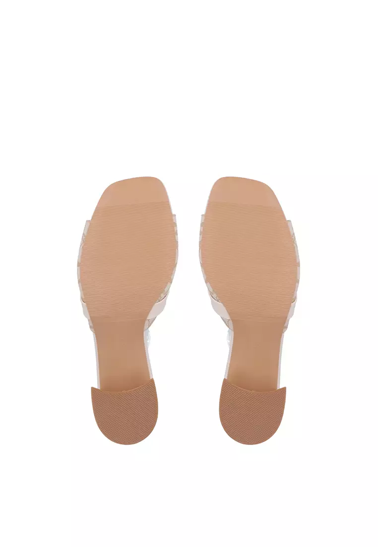 Beige CR Vera Emblem Sandals