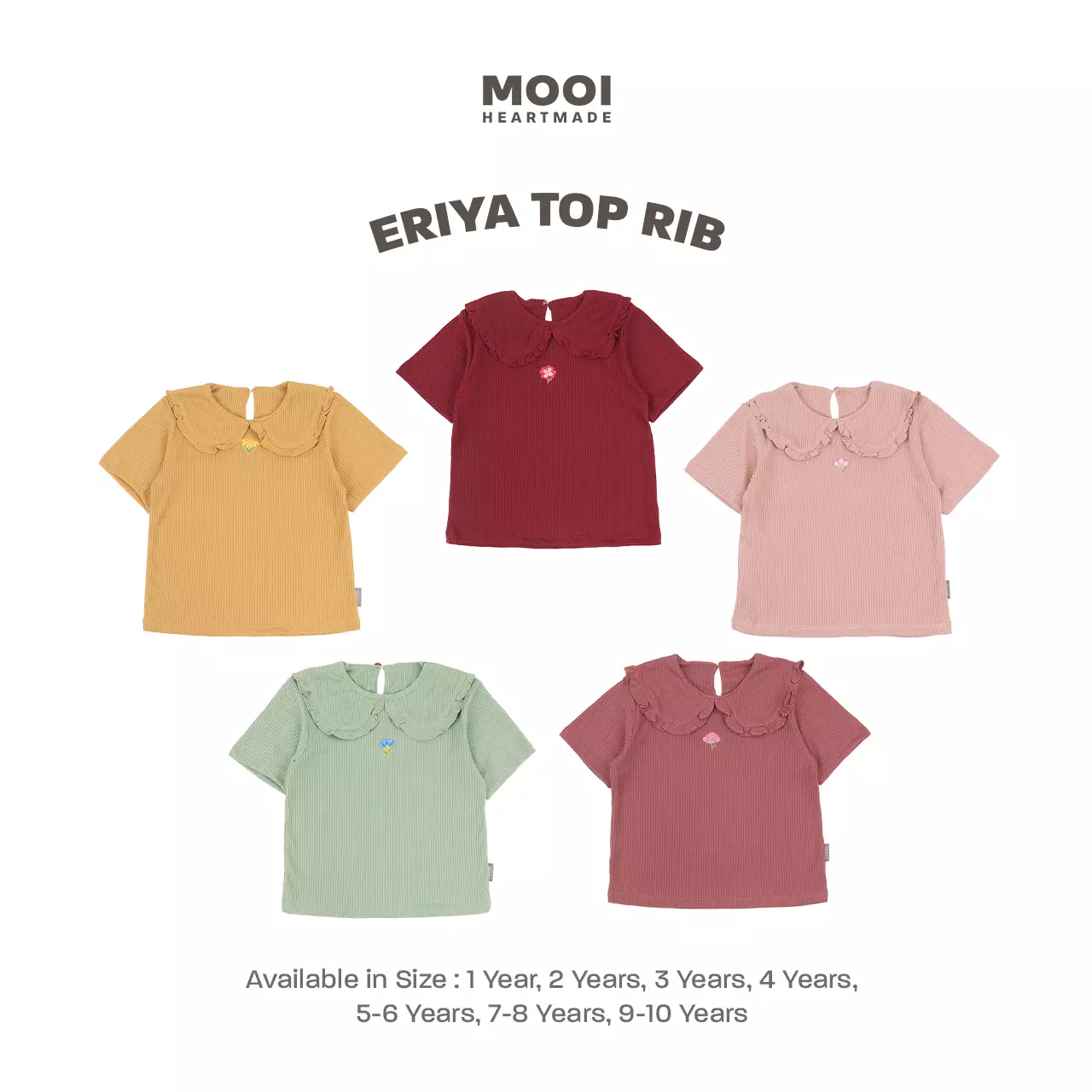 Mooi Atasan Anak Perempuan Eriya Top - Pink Peach