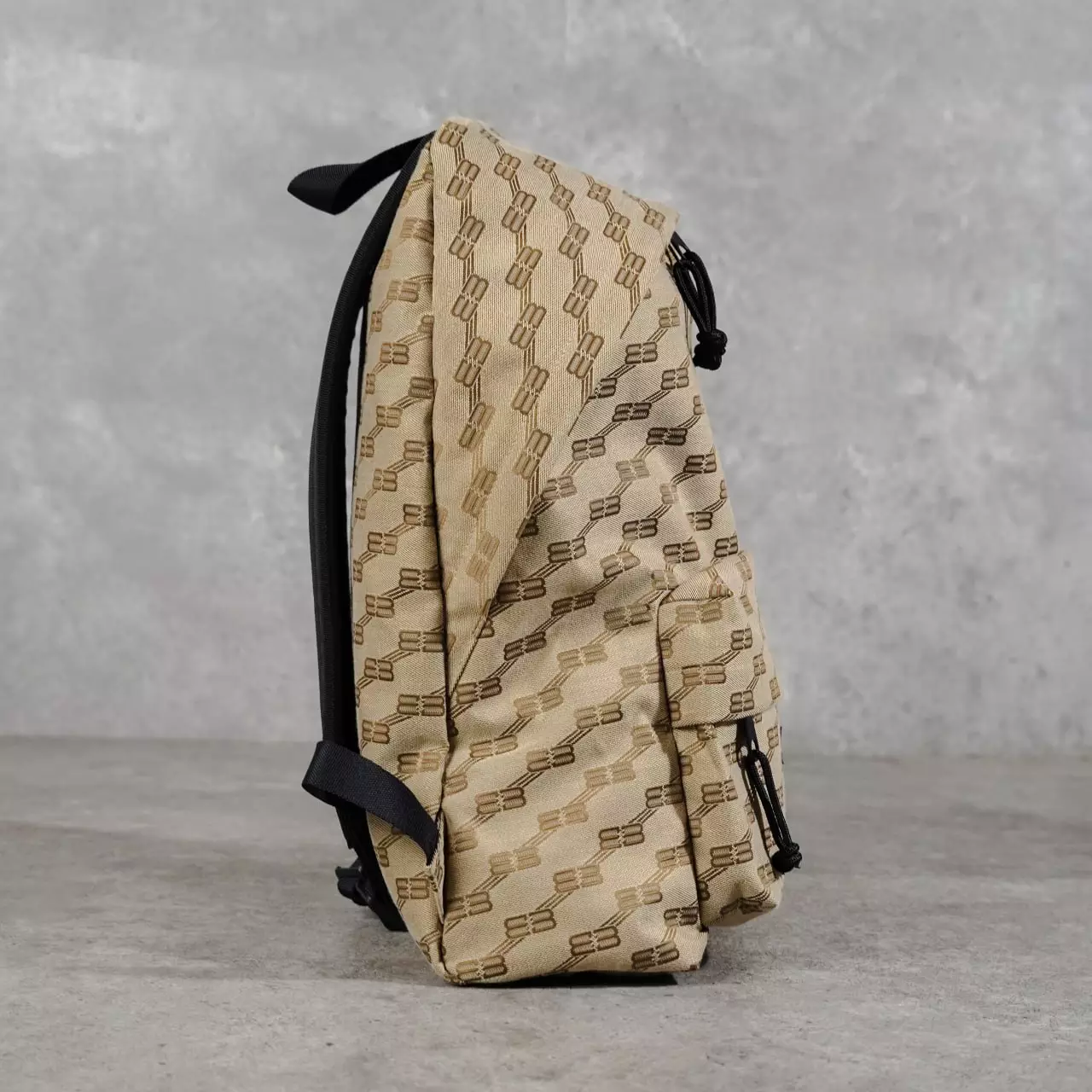 Tas BALENCIAGA BB MONOGRAM JACQUARD BROWN BACKPACK 100% ORIGINAL