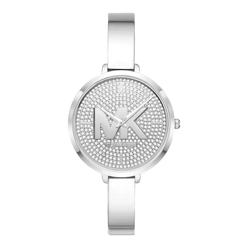 Jam Tangan Wanita Michael Kors Charley MK4432 Ladies Silver Crystal Dial Stainless Steel Strap