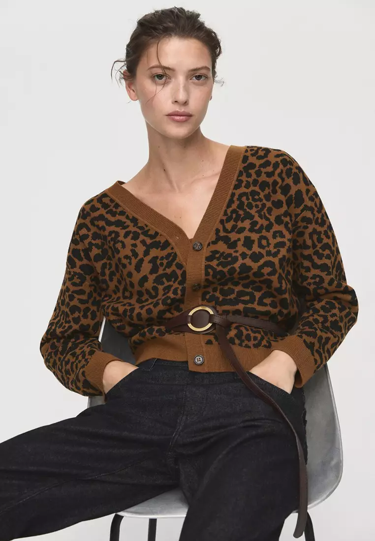 Leopard Knit Cardigan