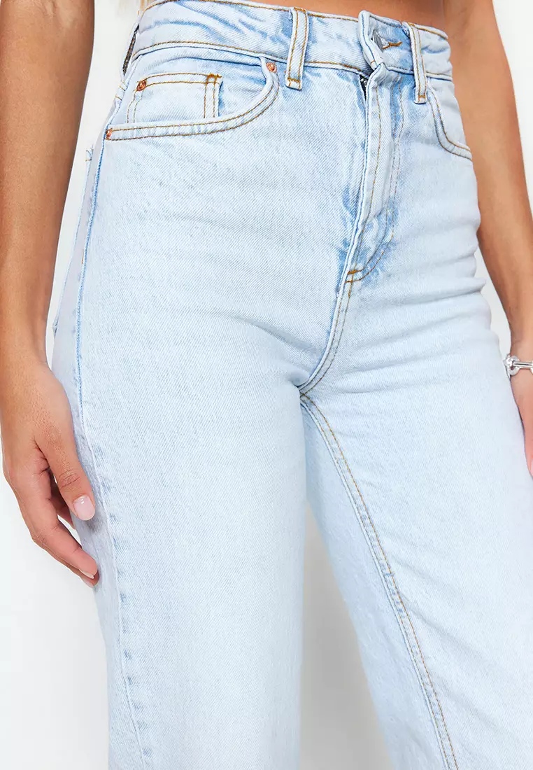 High Waist Slim Mom Jeans