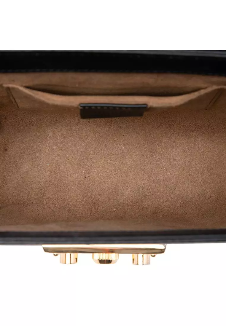 Pre-Loved Gucci Small Gg Supreme Padlock Crossbody