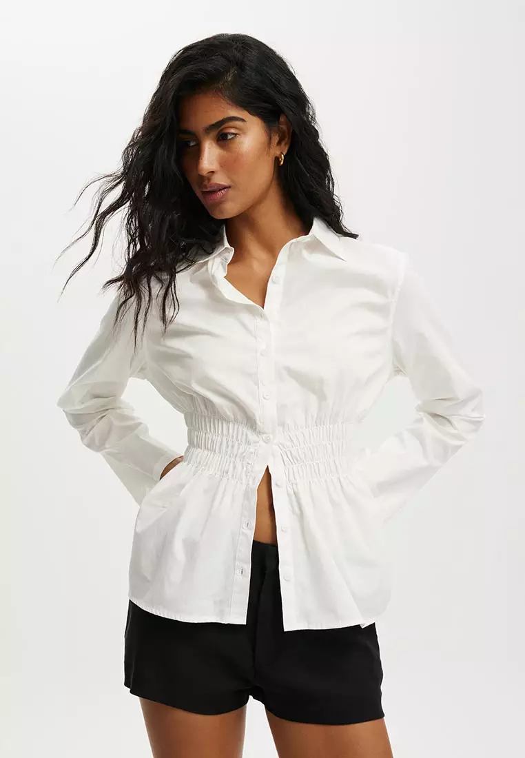 Gathered Long Sleeve Shirt