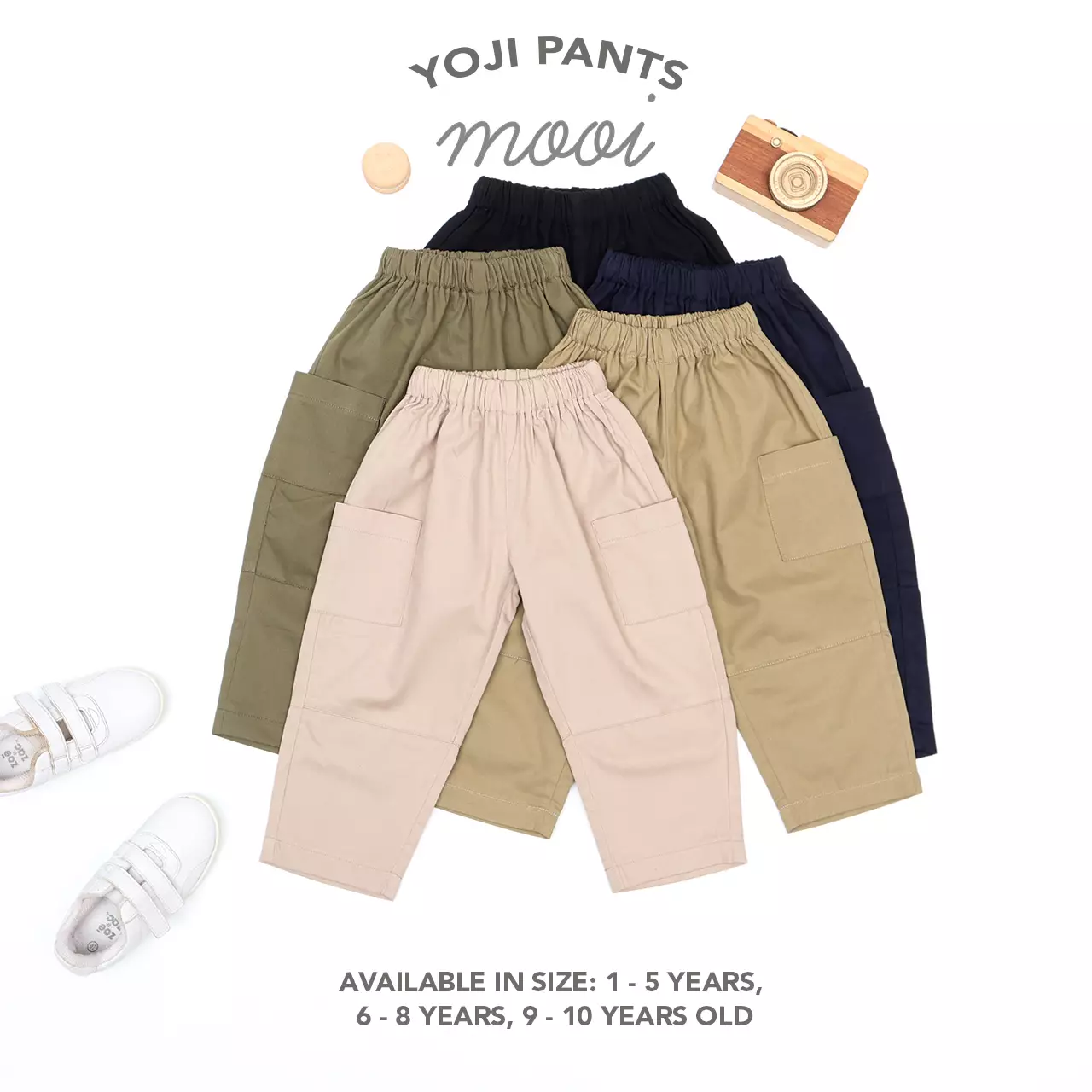 Mooi Celana Panjang Chinos Anak Yoji Pocket Pants - Black