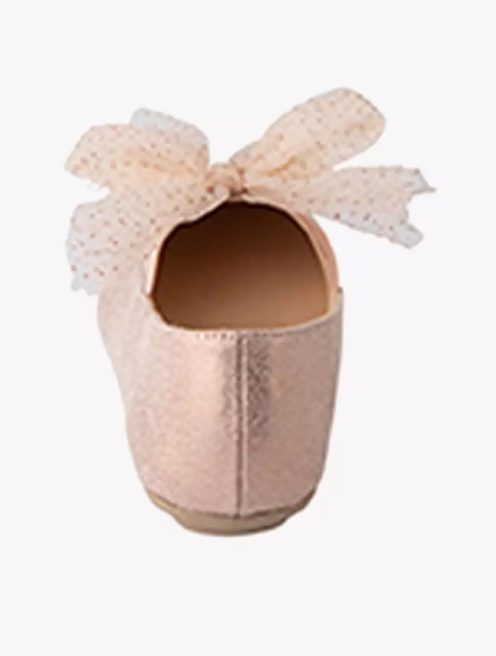 Payless Fiona Girl Cairo Glitter Bow Youth Flats - Rose Gold_07