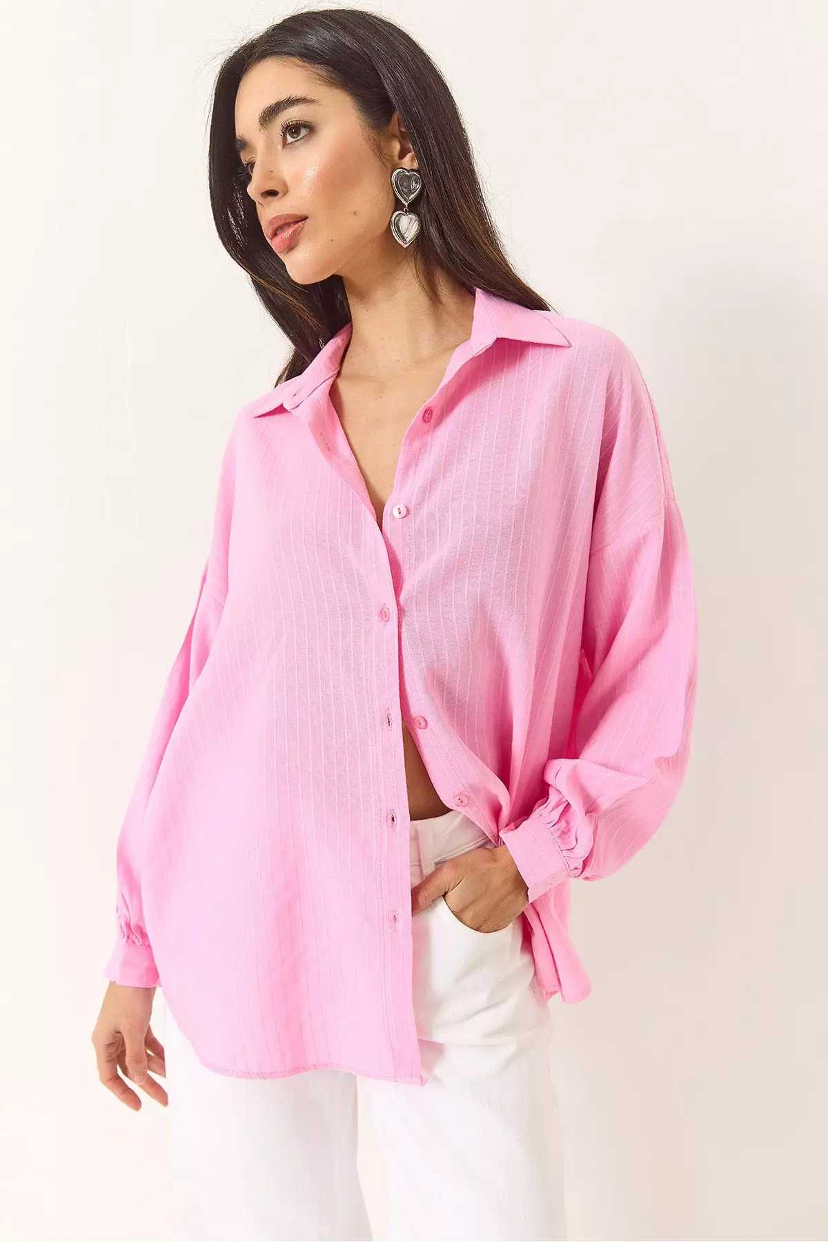 Women's Jacquard Linen Shirt 60171028