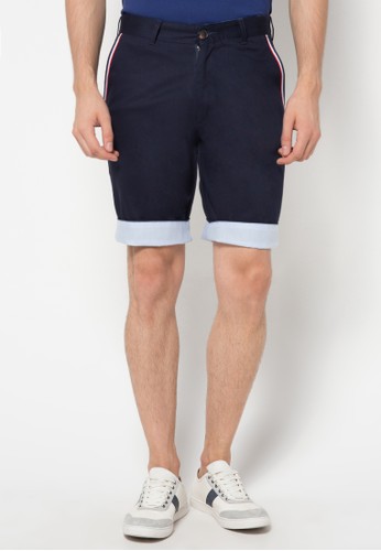 Chino Shorts With Oxford Cuff