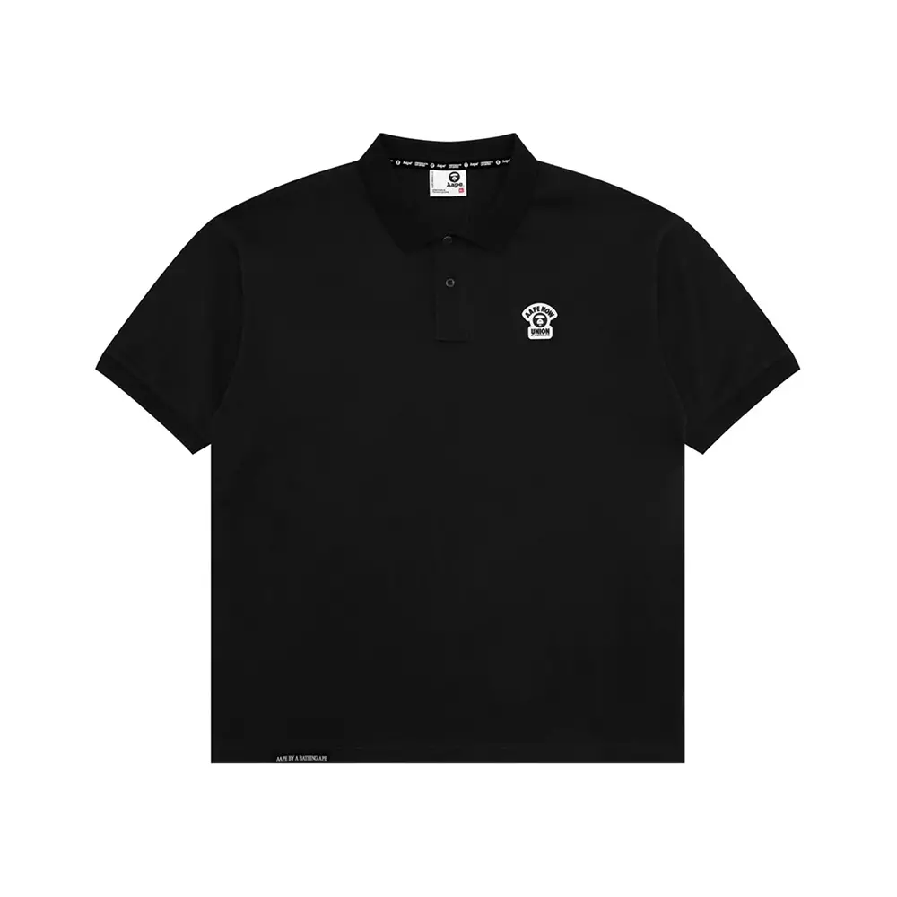 Jual AAPE BY BATHING APE Main Polo Shirt Black Original 2025 - Main Image