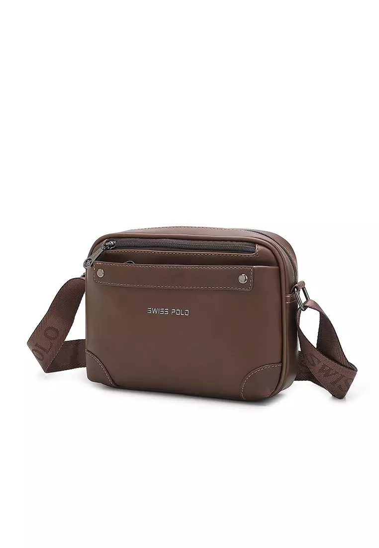 Men's Sling Bag / Crossbody Bag (Tas Selempang Pria) - Cokelat