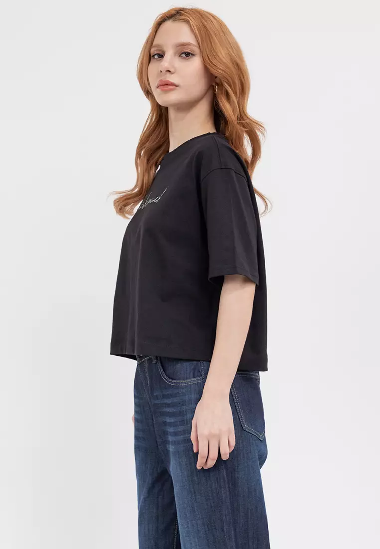 Ladies Rhine Crop Boxy Tee