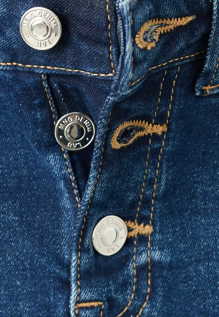 Buttons Flare Jeans