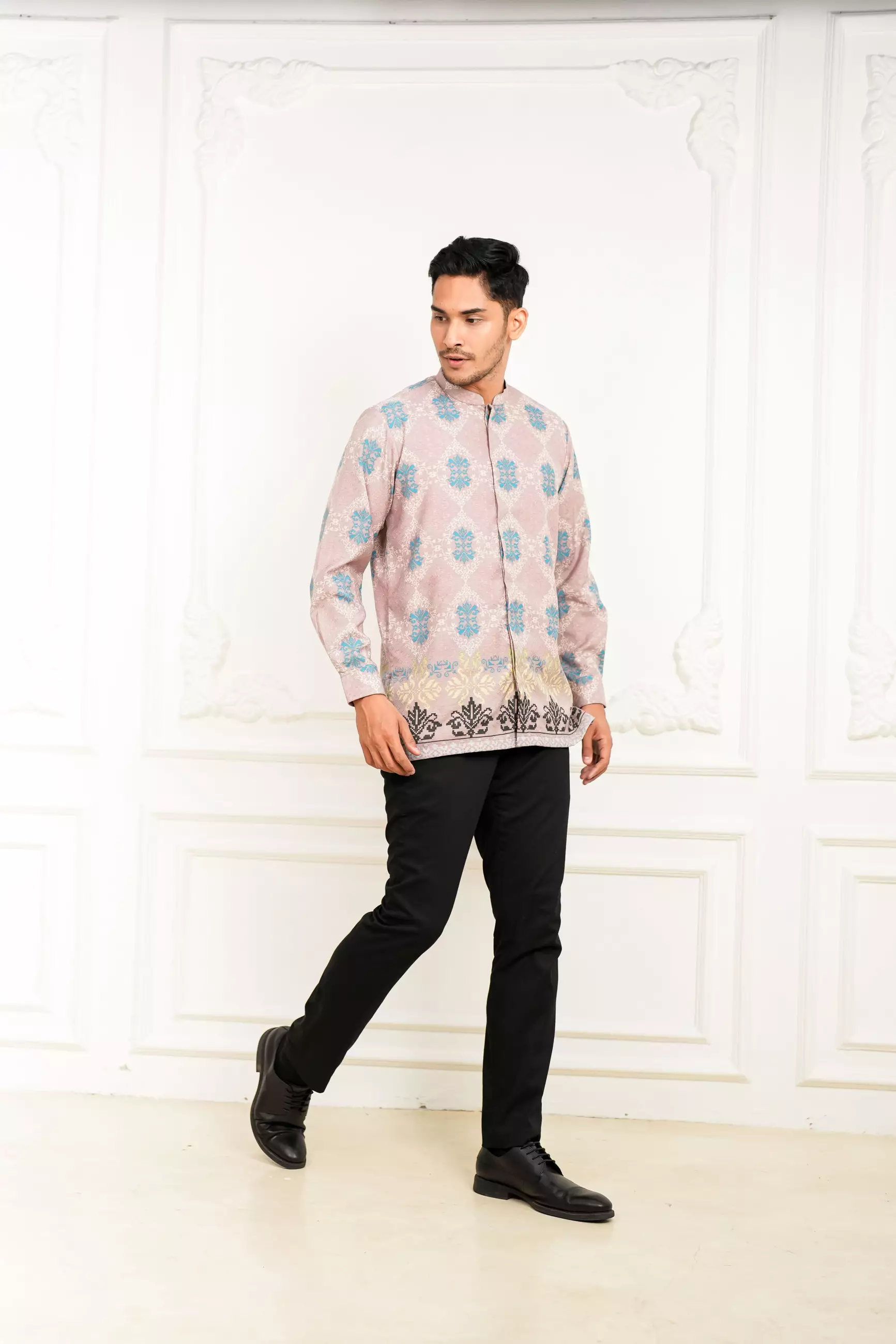 Sarimbit Kaluna Blush Kemeja Pria  Koko Lengan Panjang Regular Fit Furing