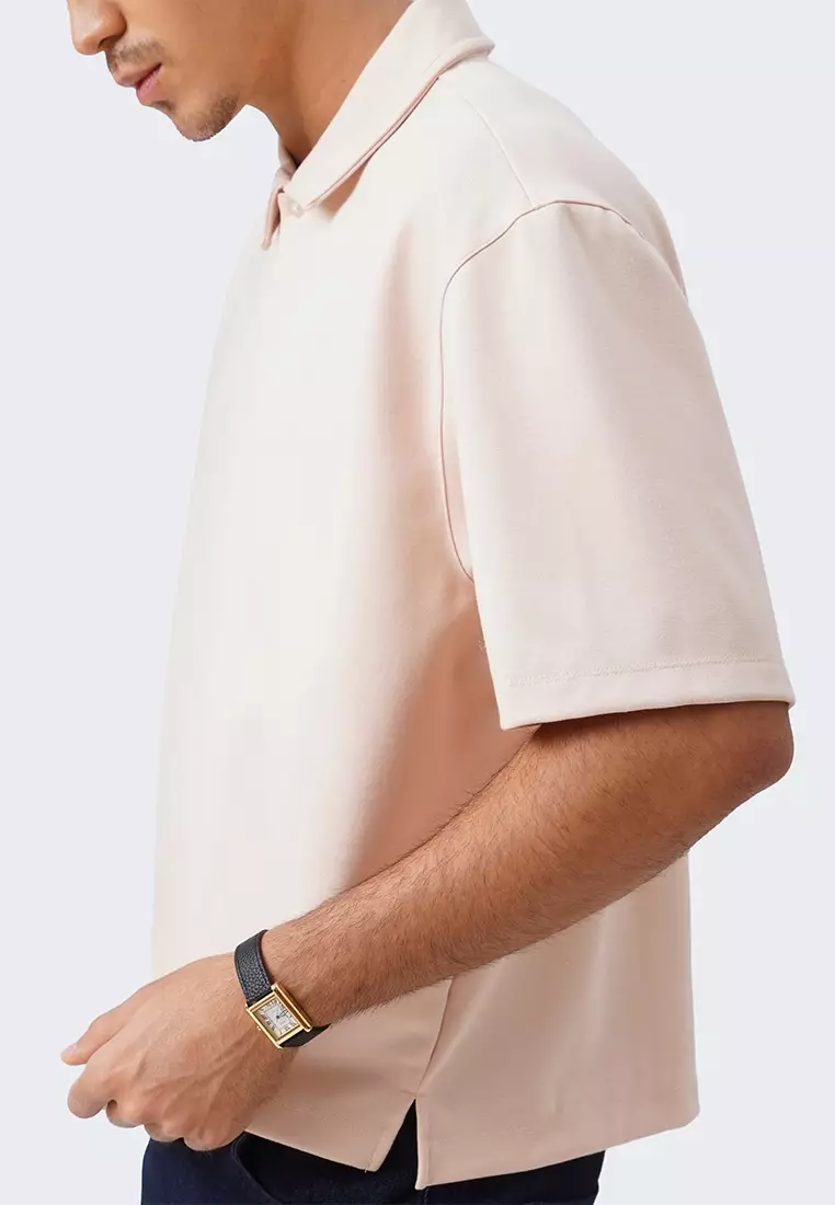 Men's Polo With Side Slit And Tab