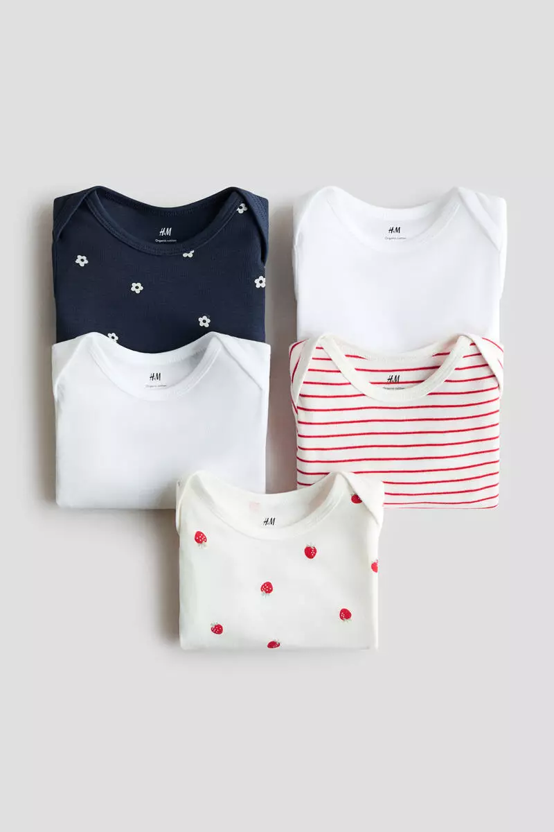 5-pack long-sleeved bodysuits