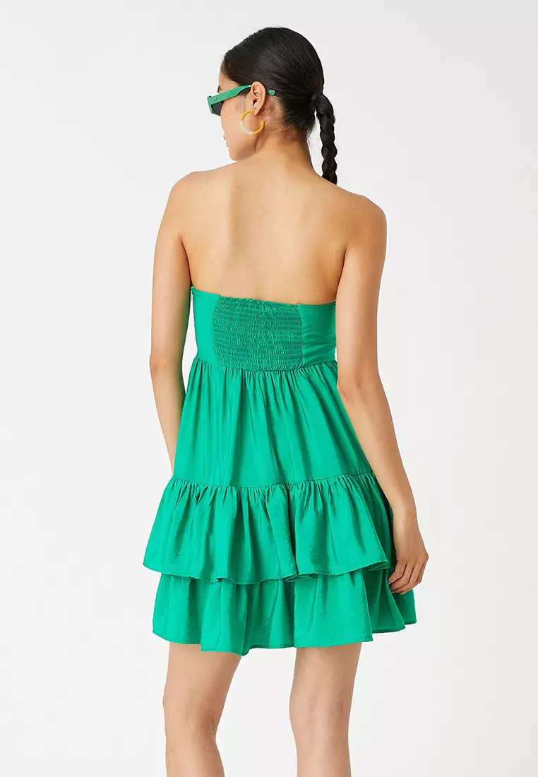 Strapless Layered Mini Dress