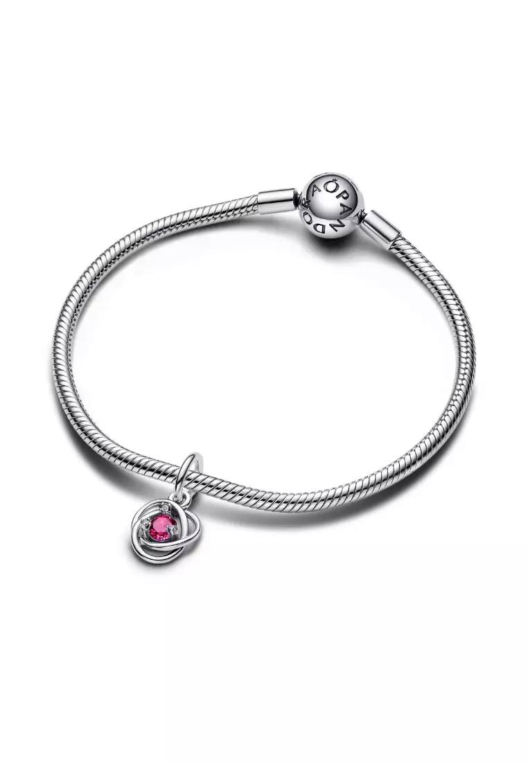 Pink Eternity Circle Dangle Charm