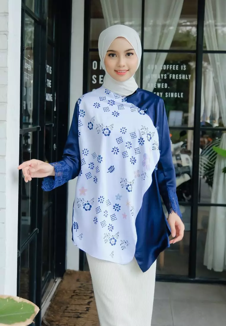 Azaya Kebaya Outer Navy