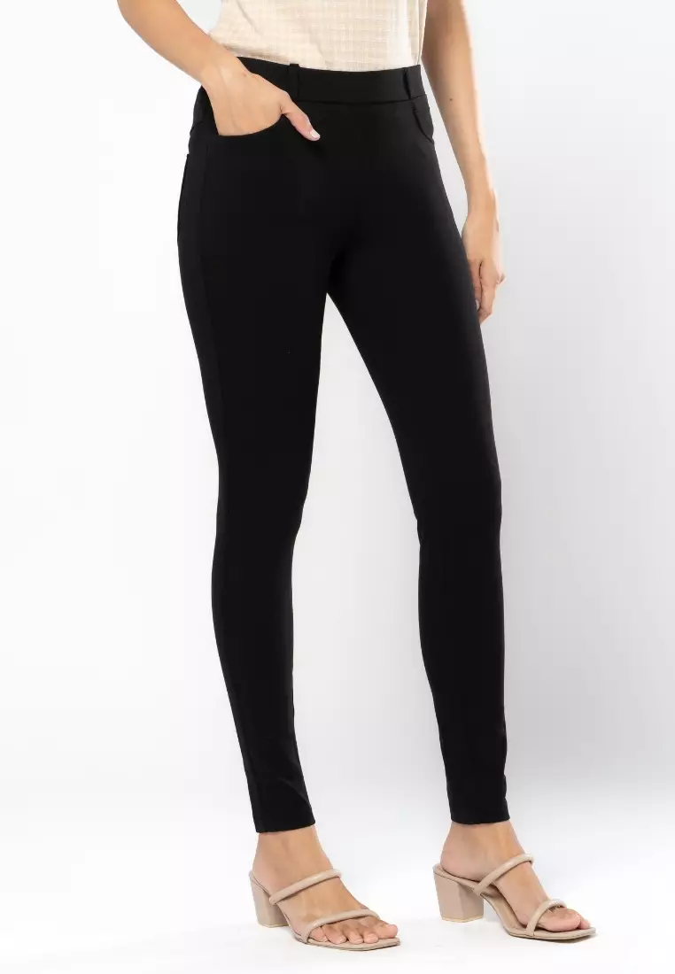 Buy Apple & Eve Slim-Fit Spandex Pants with Embroidered Back