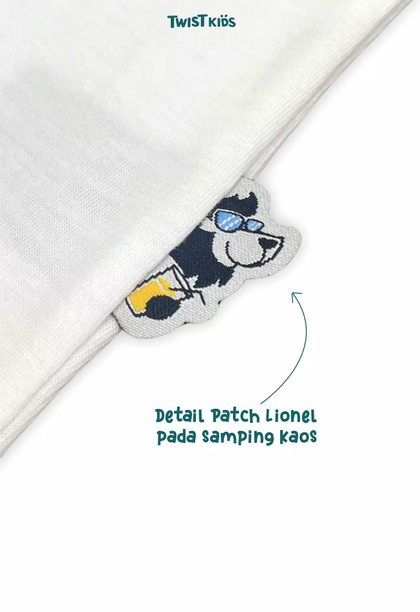 Twist Kids [Official Store] - Summer Splash Series, Bay C, Atasan/Tshirt/Kaos Oblong, Baju Pantai Anak Laki-Laki (usia 4-14 tahun) Warna Putih (White)