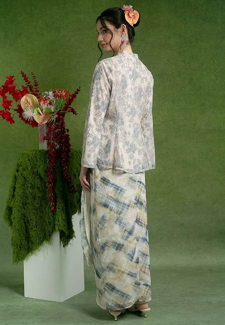 Dewi Peplum Top with skirt set