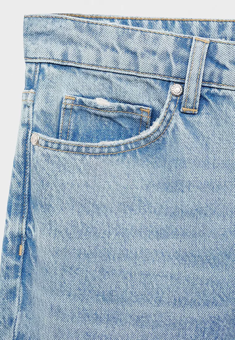 Mid-Rise Straight Jeans