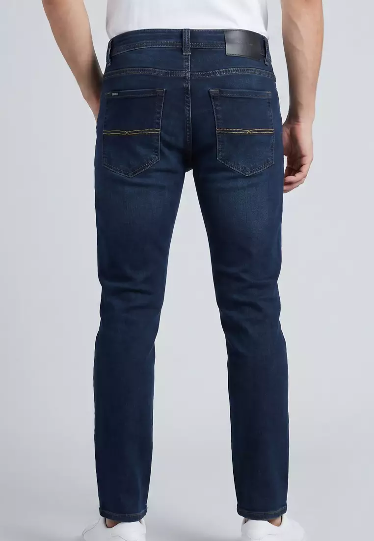 Denim Long Pants Slim Tapered