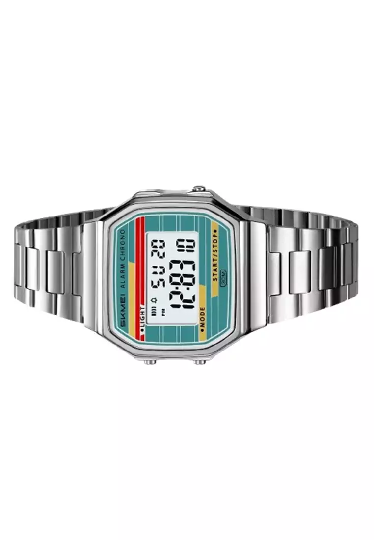 Jam Tangan Pria Digital 2514 Tali Stainless Tahan air - Green