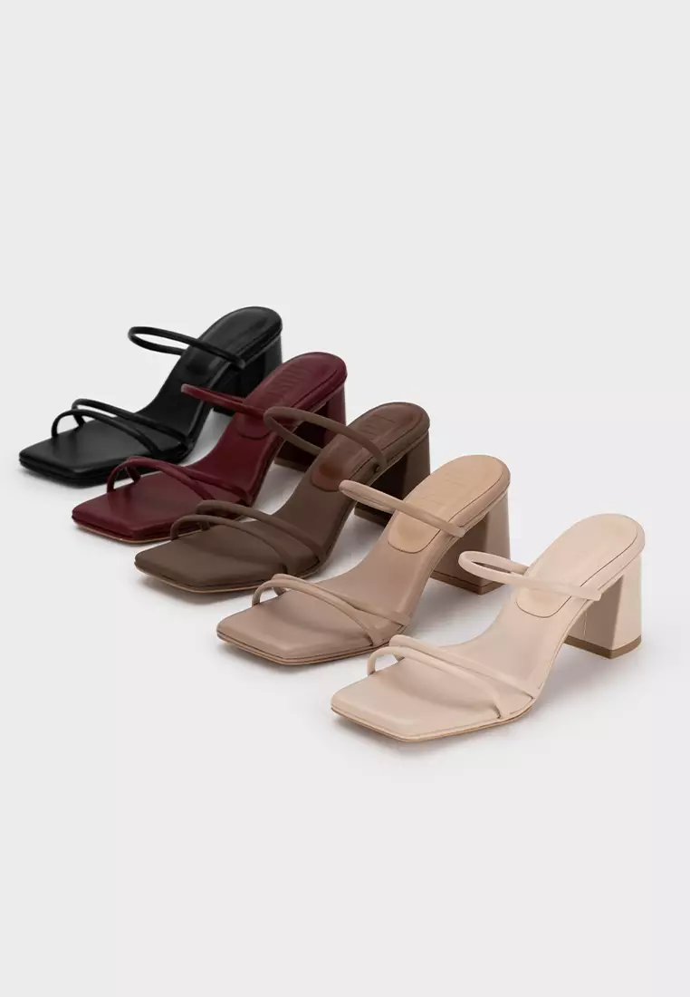 CLOUDFOAM STRAPPY BLOCK HEEL SLIDE