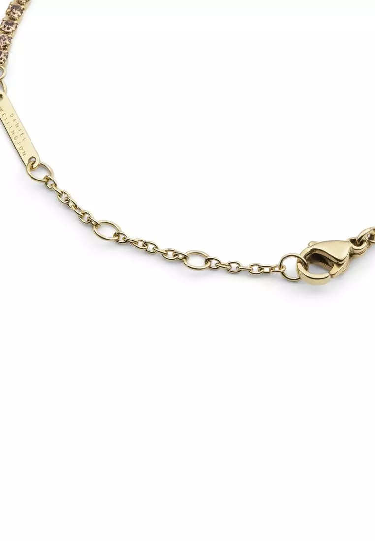 Classic Tennis Bracelet Apricot Gold - Unisex Bracelet for women and men stainless steel Bracelet DW Official Authentic Original 手鍊 不鏽鋼手鍊 DW 官方正品原裝